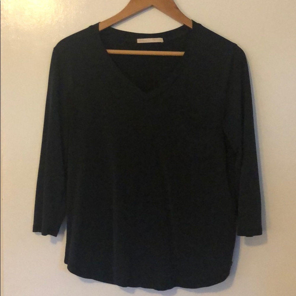 Femme 3/4 length sleeve Black top